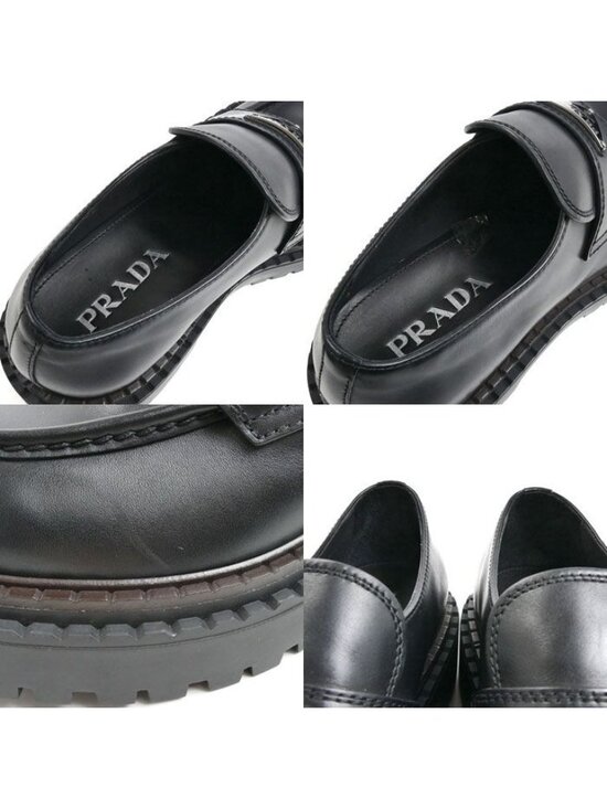 Prada Triangle Logo Loafers Black 070 7